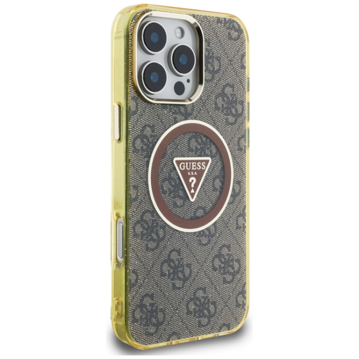 Guess - Guess iPhone 16 Pro Max Mobilskal Magsafe Glitter - Brun