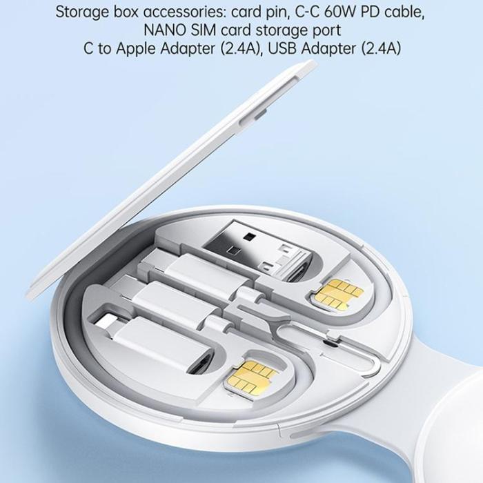Yesido - YESIDO 5in1 Trådlös Laddare iPhone, Apple Watch, Airpods DS29 - Vit