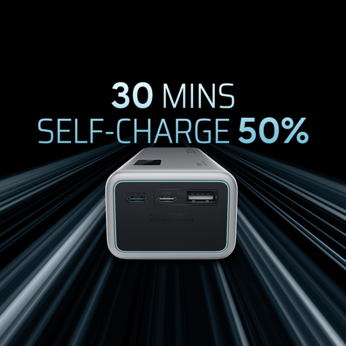 Cuktech - Cuktech Powerbank 20000 mAh 150W 2xUSB-C USB-A - Grå