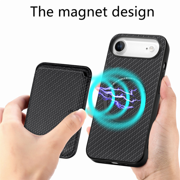 A-One Brand - iPhone Air Mobilskal Detachable Korthållare - Svart