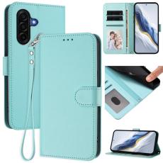 OEM - Samsung Galaxy A37 Pl&aring;nboksfodral Konstl&auml;der St&auml;llfunktion - Mintgr&ouml;n
