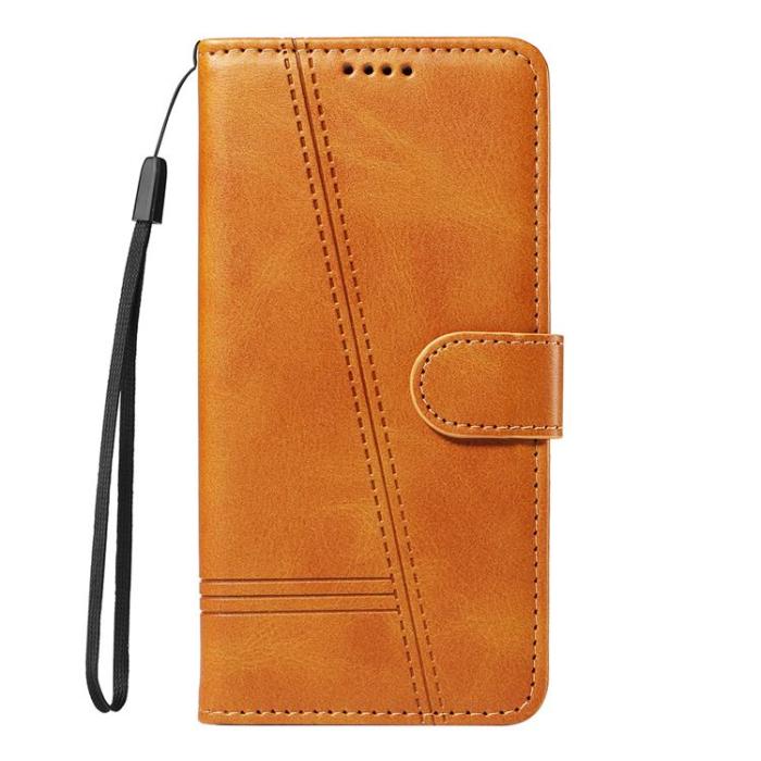 A-One Brand - Sony Xperia 10 VII Plånboksfodral T Shape Lines - Brun