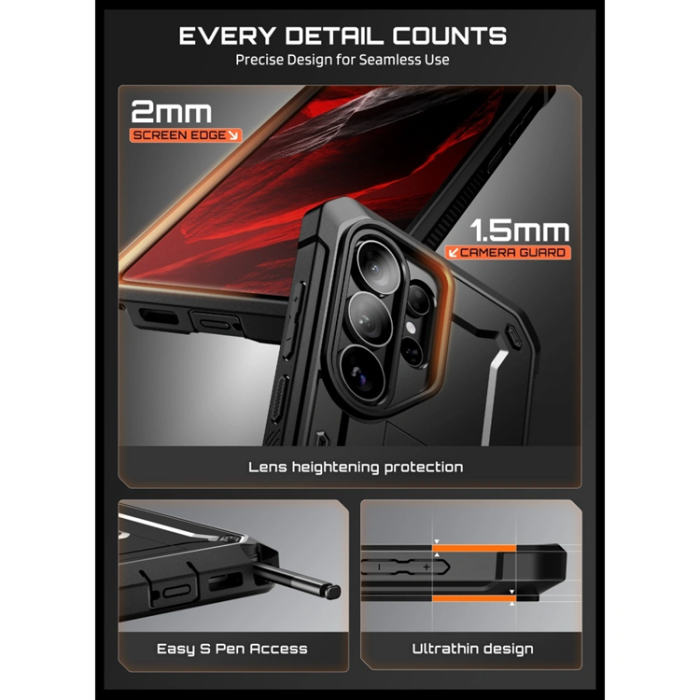 SupCase - SupCase Mobilskal För Galaxy S26 Ultra Unicorn Beetle Pro med Härdat glas