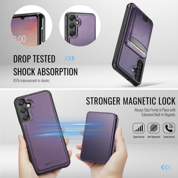 OEM - JEEHOOD Samsung Galaxy A15 5G Mobilskal Konstläder - Lila