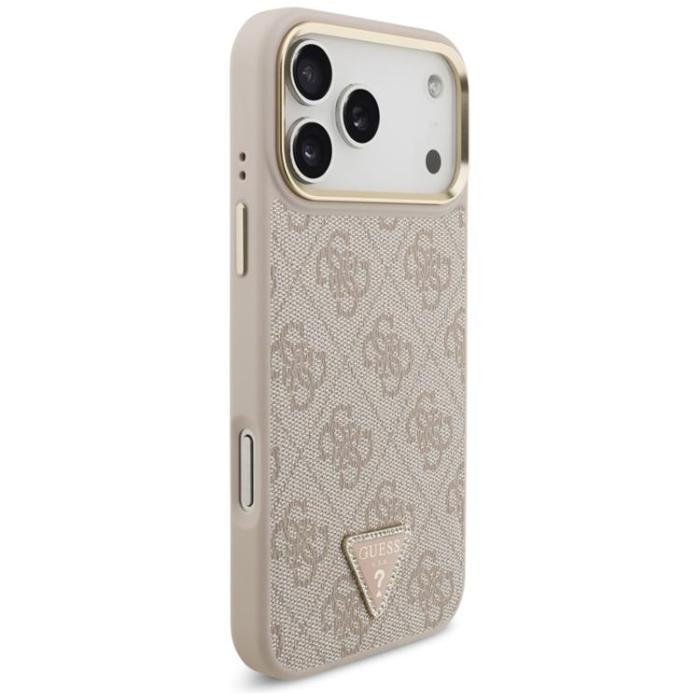 Guess - Guess iPhone 17 Pro Max Mobilskal MagSafe 4G Triangle & Big Strap - Rosa