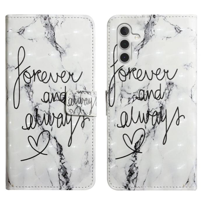 OEM - Forever and Always Samsung Galaxy A55 5G Plånboksfodral Konstläder - Mönstrad