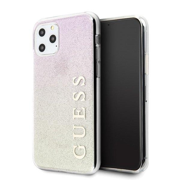 Guess Skal iPhone 11 Pro Max Gradient Glitter - Rosa Guld | 2353 | AlltMobil