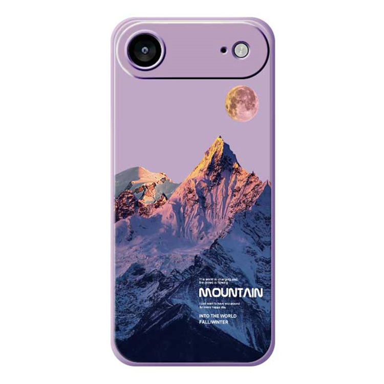 iPhone Air Mobilskal Blue Snow Mountain Pattern TPU - Lila | 2353 | AlltMobil