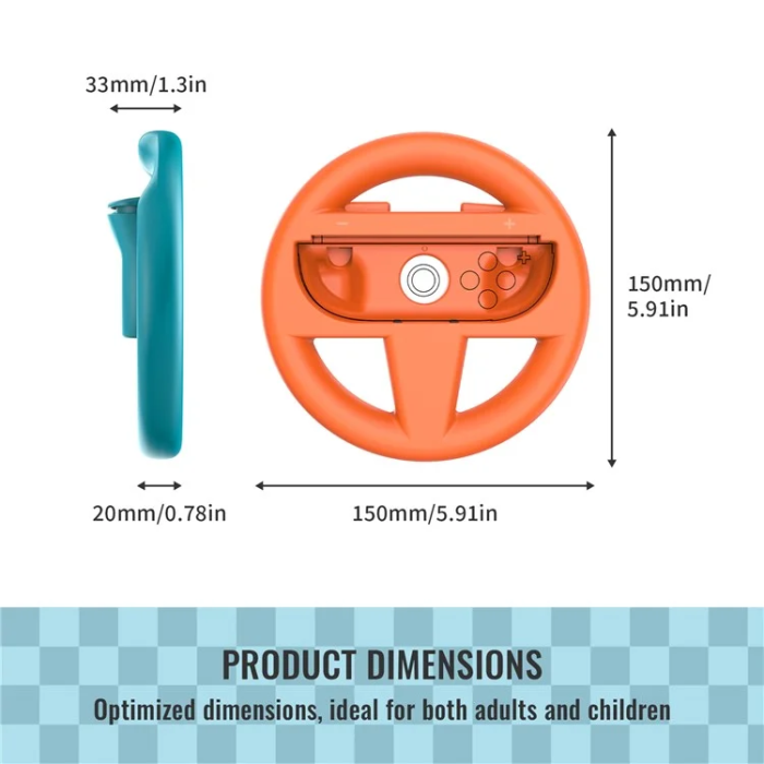 JYS - JYS 2st Nintendo Switch 2 Joy-Con Rattkontroller - Orange/Blå