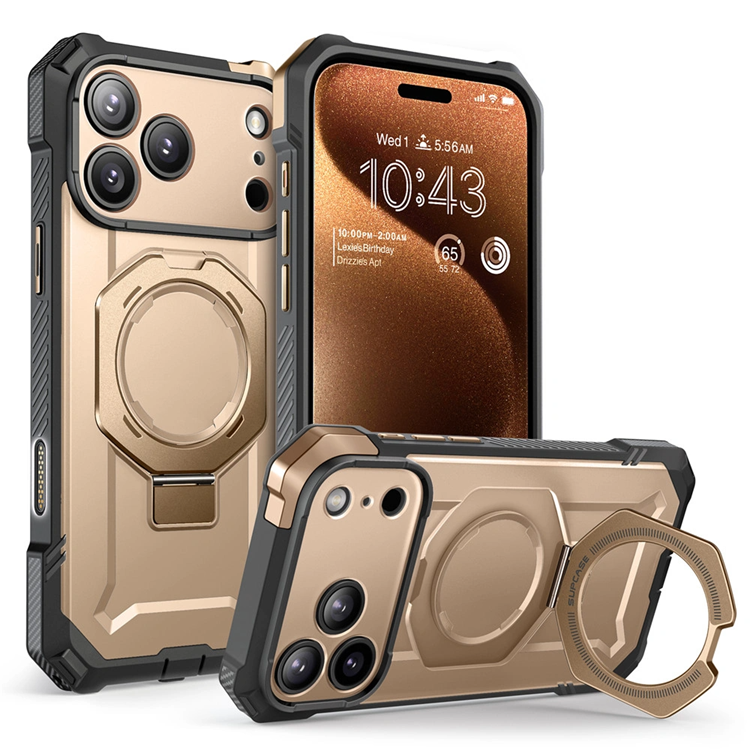 Supcase iPhone 17 Pro Mobilskal Magsafe Kickstand UB Grip - Desert Guld | 2353 | AlltMobil