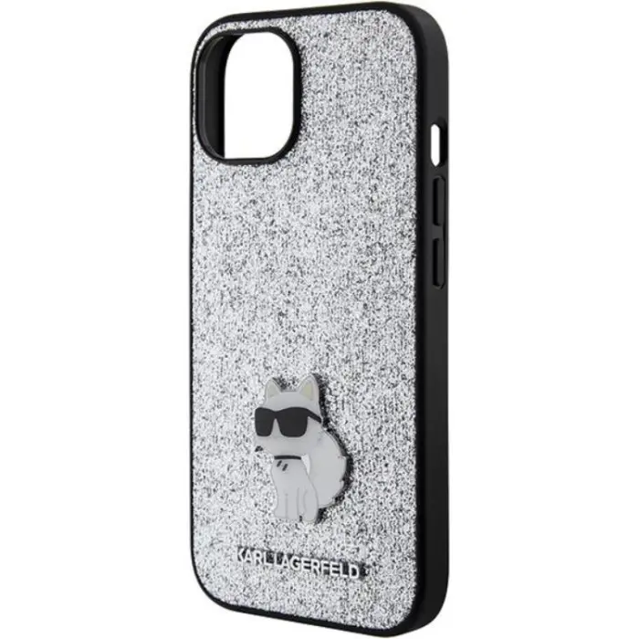 KARL LAGERFELD - Karl Lagerfeld iPhone 15 Mobilskal Fixed Glitter Metal Pin