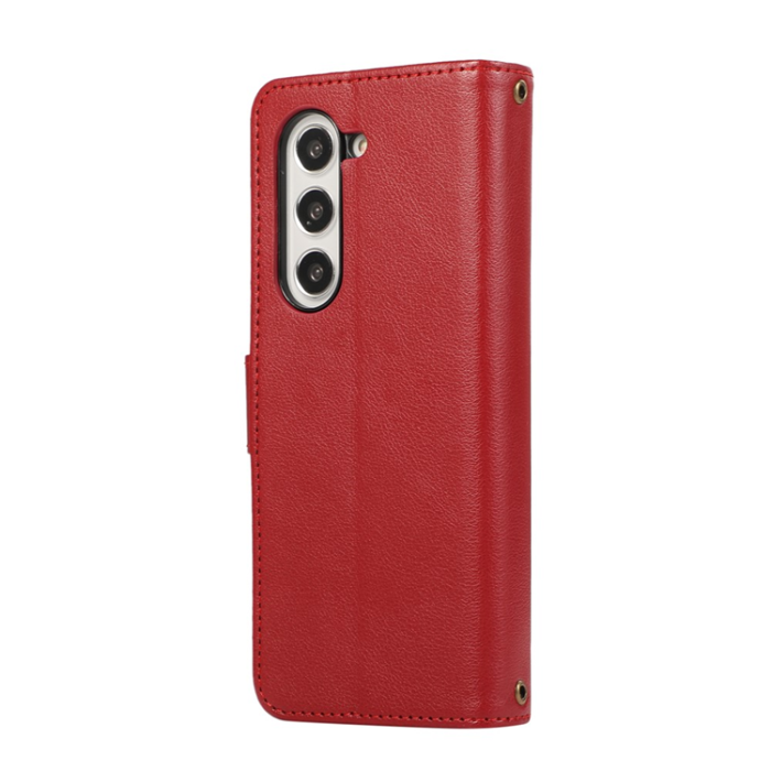 A-One Brand - Galaxy Z Fold7 Plånboksfodral Multi Zipper Läder - Röd