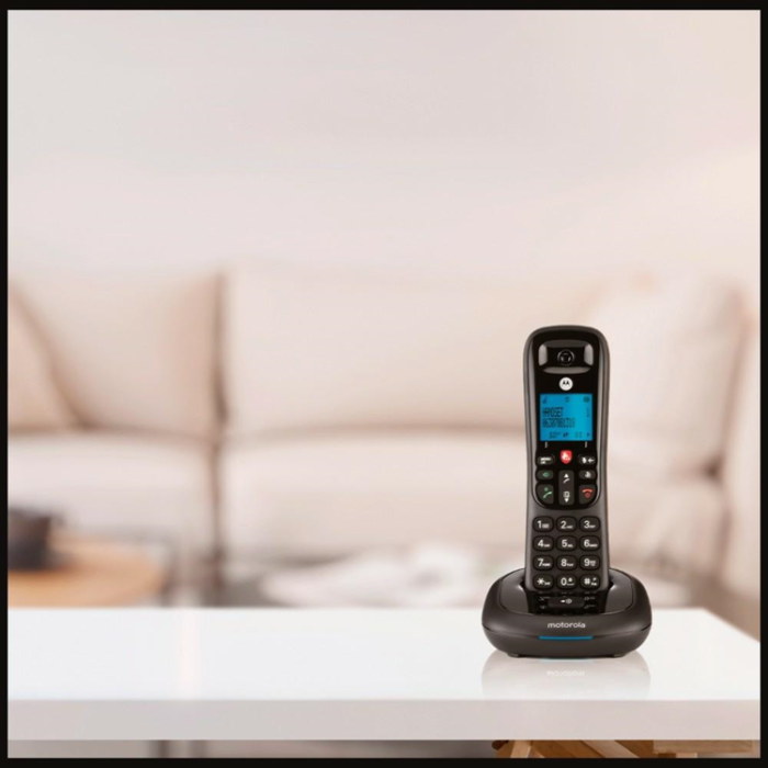 Motorola - Motorola Trådlös Fast Hemtelefon CD4001 - Svart