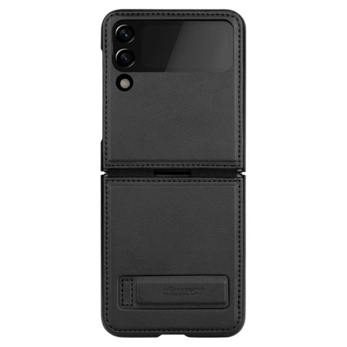 Nillkin - Nillkin Galaxy Z Flip 3 Skal Qin Läder Hölster - Svart