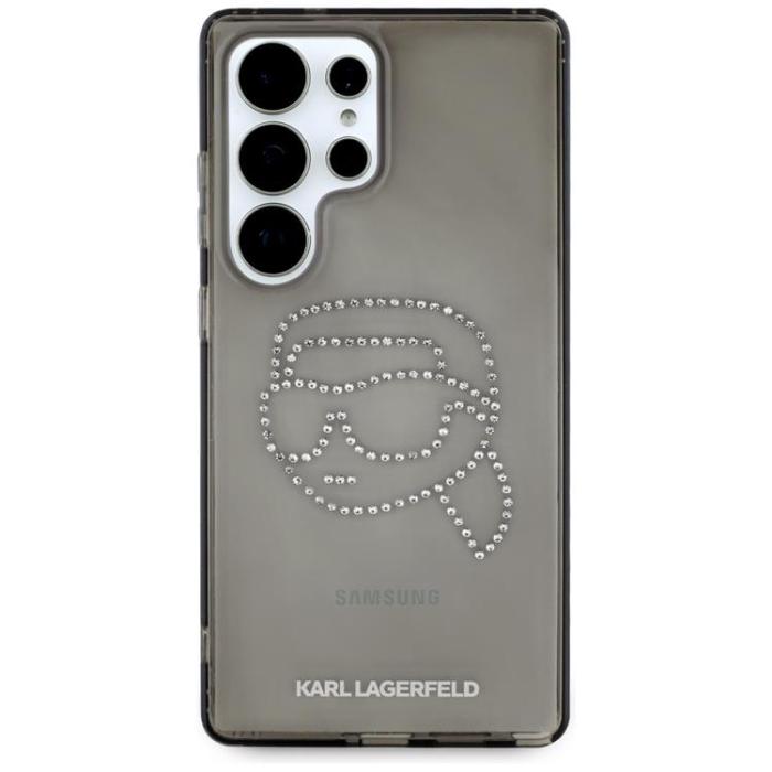 KARL LAGERFELD - Karl Lagerfeld Galaxy S25 Ultra Mobilskal Rhinestones Karl Head Logo - Svart