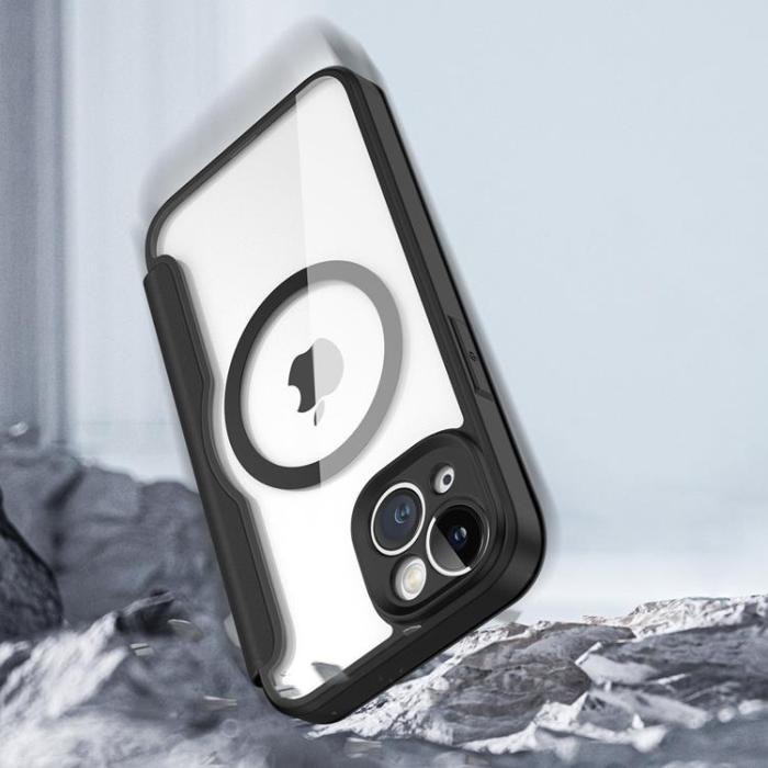 Dux Ducis - Dux Ducis iPhone 14 Plus Plånboksfodral Magsafe Skin X Pro - Svart