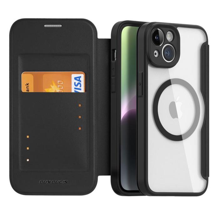 Dux Ducis - Dux Ducis iPhone 14 Plus Plånboksfodral Magsafe Skin X Pro - Svart