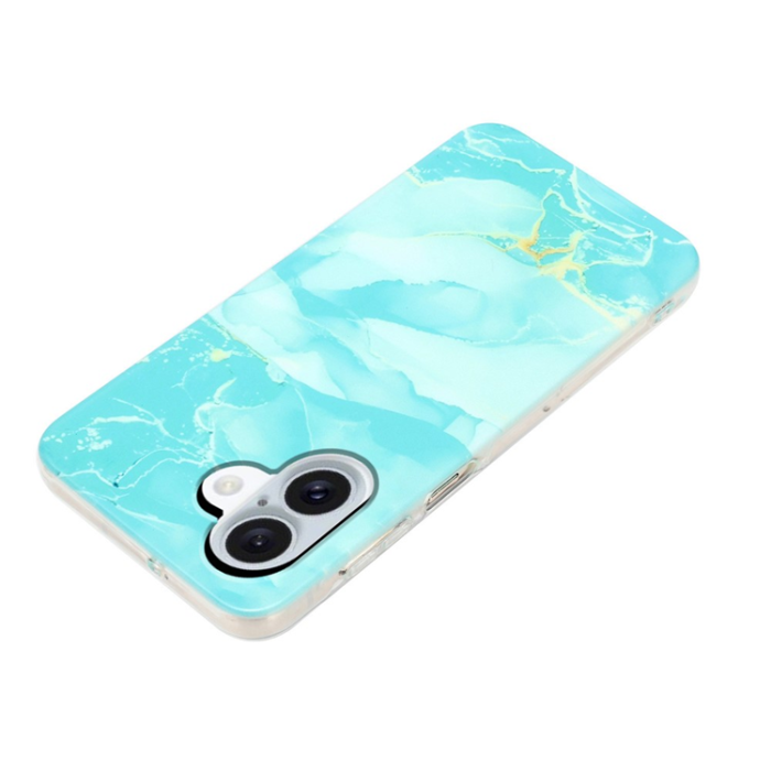 A-One Brand - iPhone 17 Mobilskal Marble Pattern Painted TPU - Grön