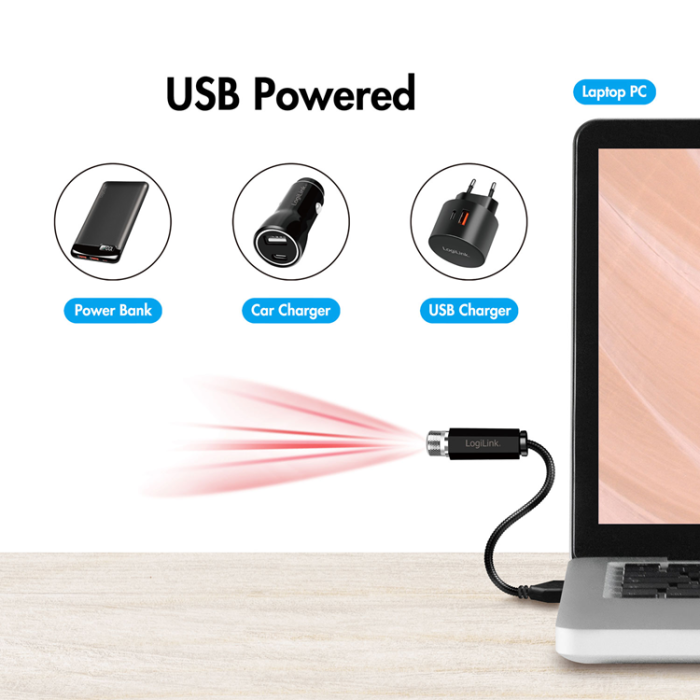 LogiLink - LogiLink LED Starlight 6st ljusmönster USB-A