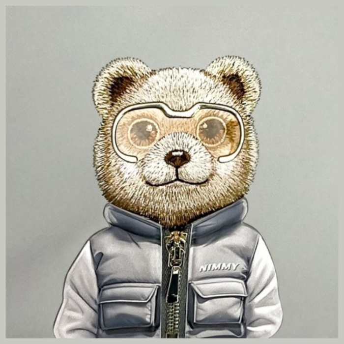 NIMMY - Nimmy Axelväska Crossbody Cool & Cute 2.0 Bear - Grå