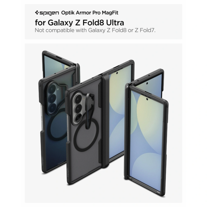 Spigen - Spigen Mobilskal För Galaxy Z Fold 8 Ultra MagSafe Optik Armor Pro - Svart