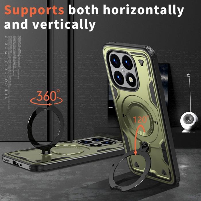 N/A - Mobilskal till Xiaomi 15T Militärt Skydd PC + TPU - Olivgrön