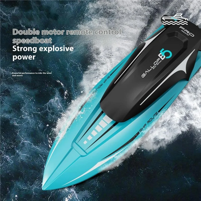 OEM - RC Elektrisk Yacht Motorbåt Leksak Enkelt Batteri B5 - Blå