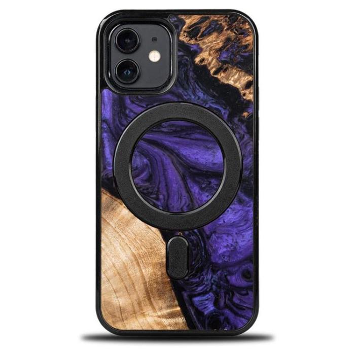 Bewood - Bewood iPhone 12/12 Pro Mobilskal Magsafe Unique Voilet - Svart