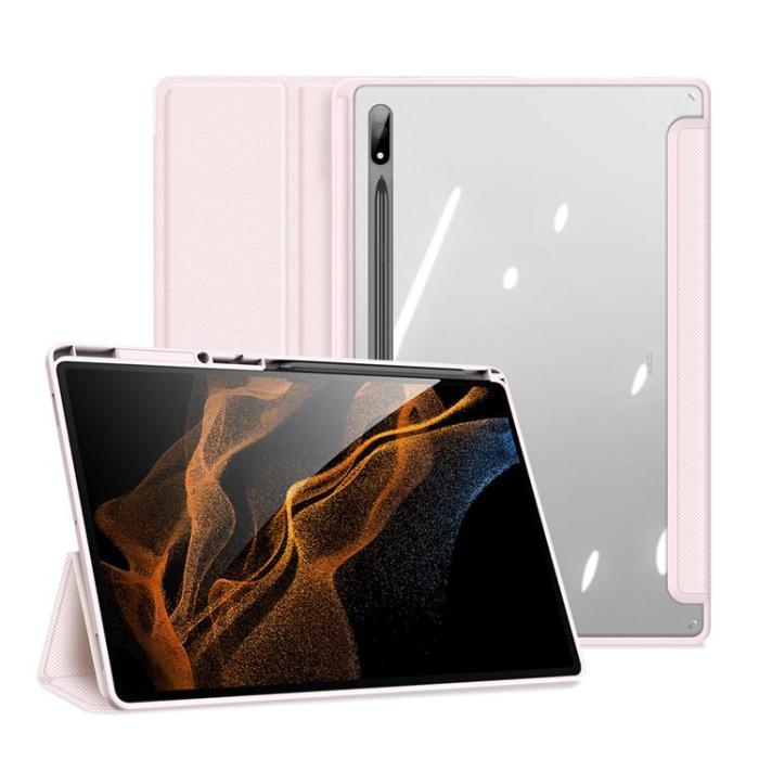 UTGATT1 - Dux Ducis Galaxy Tab S8 Ultra Fodral Toby Armored med Stylushållare - Rosa