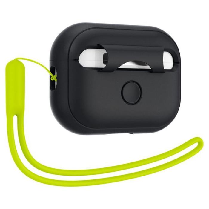 UTGATT - Spigen Airpods Pro 1/2 Skal Fit Strap Silicone - Svart/Phanton Grön