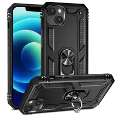 OEM - iPhone 15 Mobilskal Kickstand - Svart