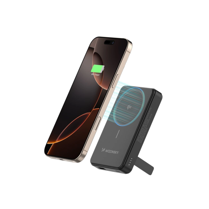 Wozinsky - Wozinsky Qi2 Powerbank 10000 mAh 22.5W 1xUSB-C 1xUSB-A - Svart