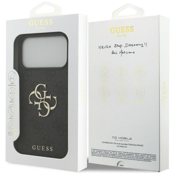 Guess - Guess iPhone 17 Pro Max Mobilskal 4G Big Logo - Svart