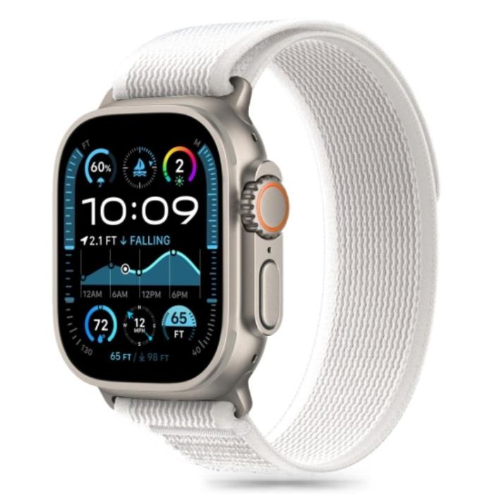Tech-Protect - Tech-Protect Apple Watch (44/45/46/49mm) Armband Nylon Stripe - Crayon Grå