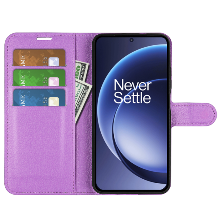 A-One Brand - OnePlus 15 5G Plånboksfodral Litchi Shockproof Konstläder