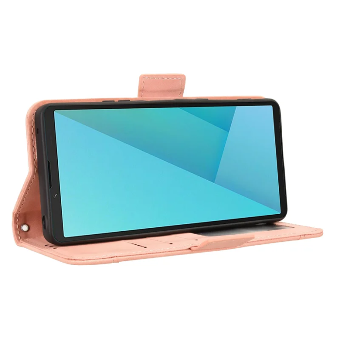 A-One Brand - Sony Xperia 10 VII Plånboksfodral Läder - Rosa