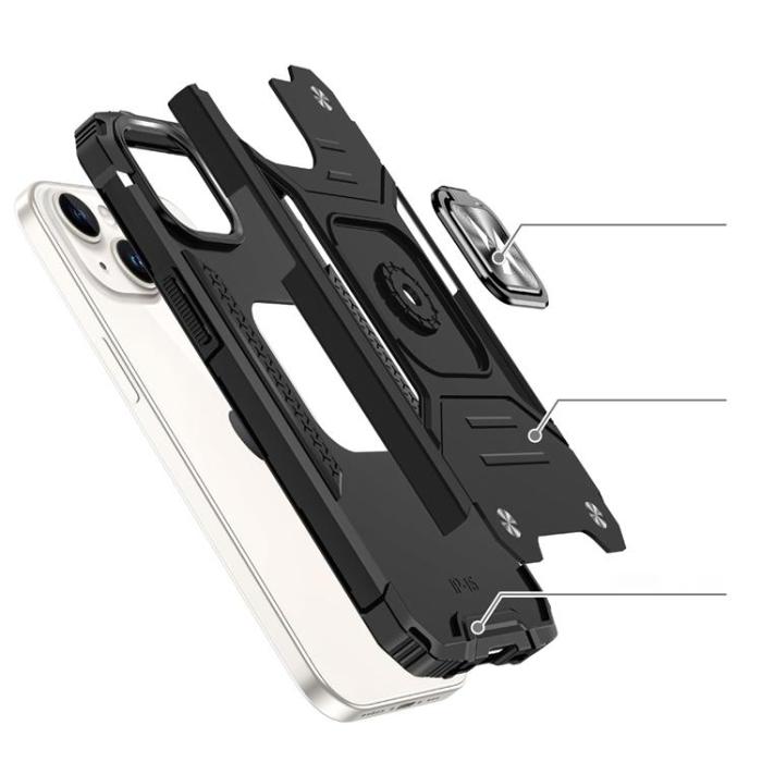 Wozinsky - Wozinsky iPhone 15 Plus Ringhållare Mobilskal - Röd