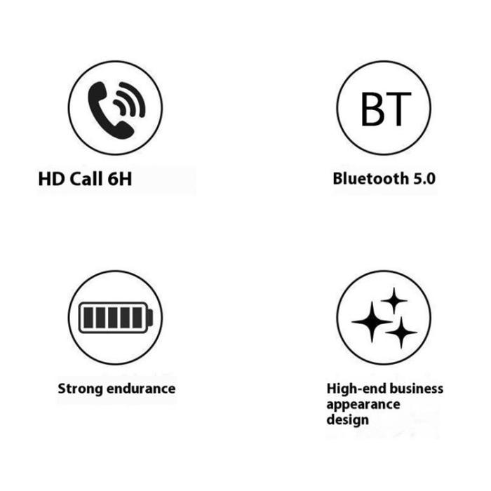 Dudao - DUDAO Single In-Ear Trådlösa Hörlur Bluetooth Business Sports U7S - Svart