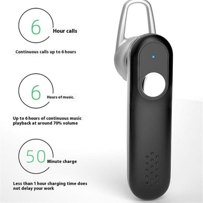 Dudao - DUDAO Single In-Ear Trådlösa Hörlur Bluetooth Business Sports U7S - Svart