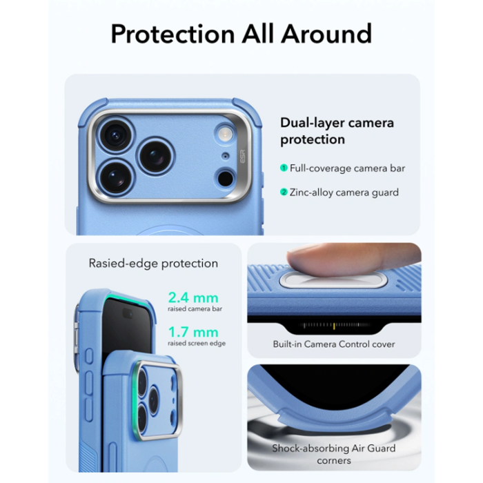ESR - ESR Mobilskal För iPhone 17 Pro Max/18 Pro Max Magsafe Cyber Tough Kickstand