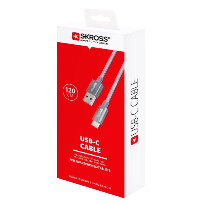 UTGATT1 - SKross USB-C Kabel - 120 cm - Grå