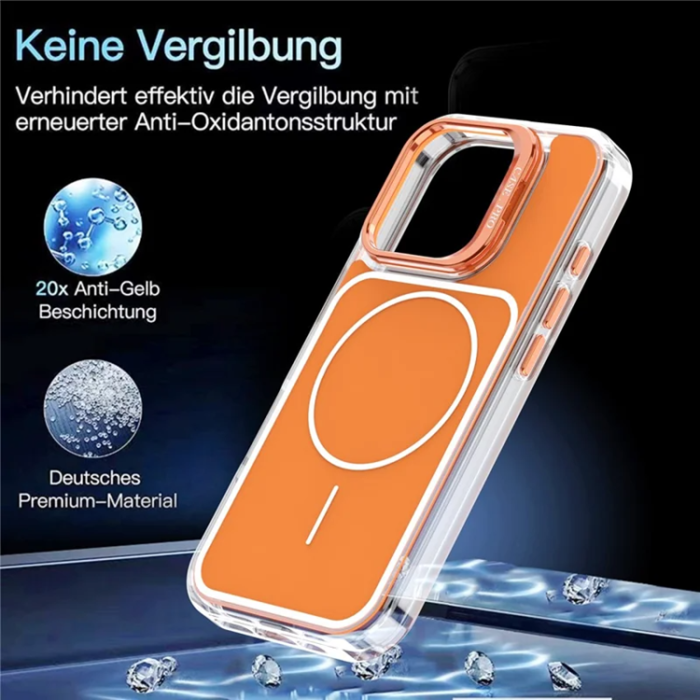 A-One Brand - iPhone 16 Pro Mobilskal MagSafe Lens Kickstand med Handrem - Orange