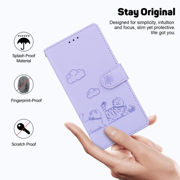 OEM - Mobilskal till Samsung Galaxy S26 / S26 Pro RFID-Skydd TPU + KonstLäder - Lila