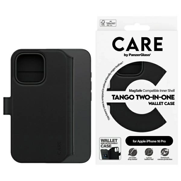 CARE By PanzerGlass iPhone 16 Pro Plånboksfodral MagSafe Tango 2in1 | 2353 | AlltMobil
