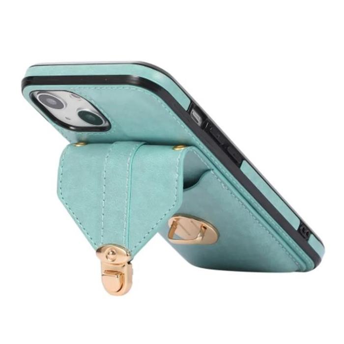 Taltech - iPhone 15 Halsbandsskal Korthållare - Grön
