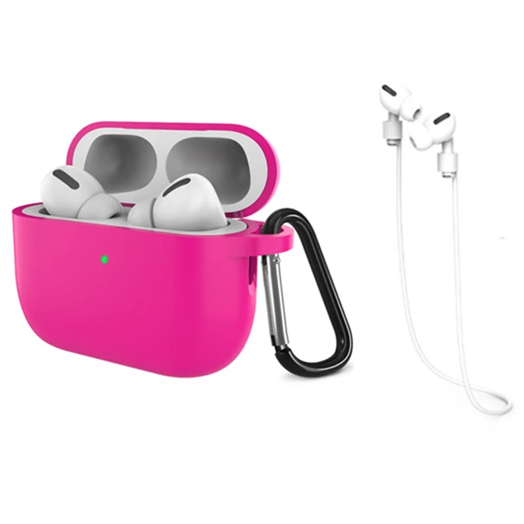 Airpods Pro 3 Mobilskal Silikon med Anti-förlorad Rem (Ros) | 2353 | AlltMobil