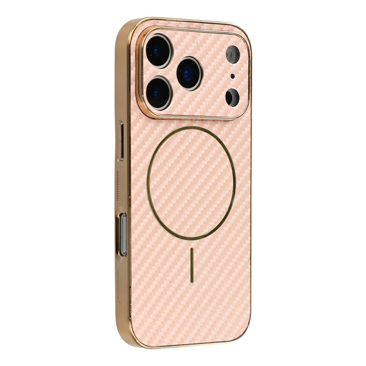iPhone 17 Pro Mobilskal MagSafe Carbon Fiber Electroplated - Rosa | 2353 | AlltMobil
