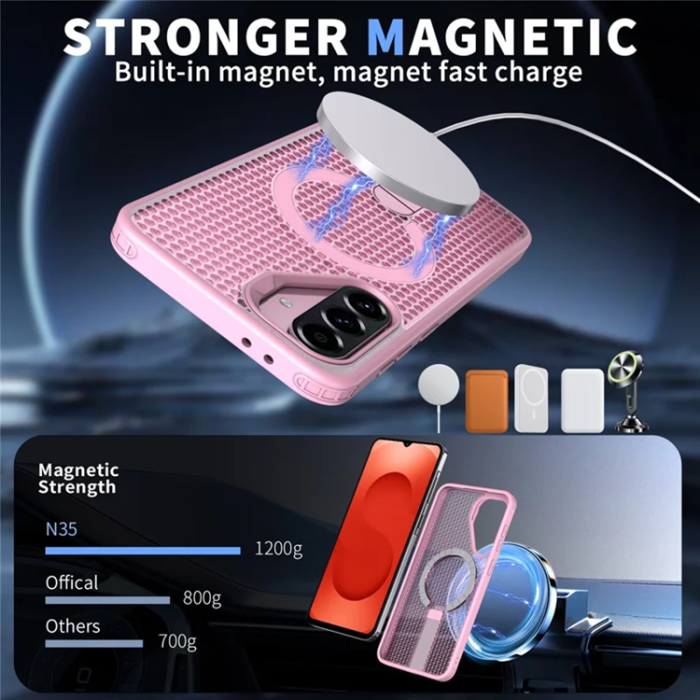 A-One Brand - Mobilskal till Galaxy A26 5G Magsafe Grid Texture