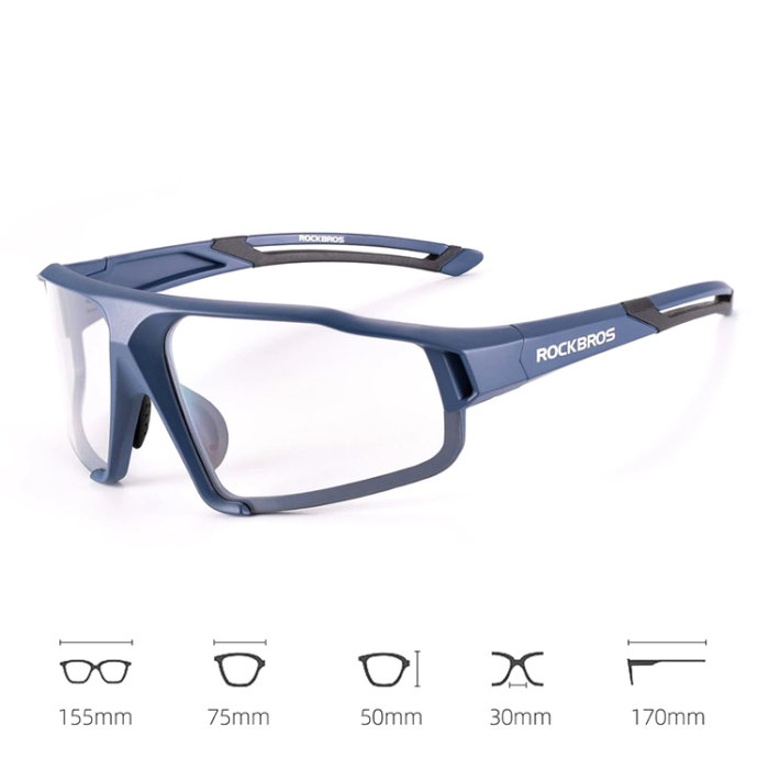Rockbros - Rockbros SP216BL Photochromic UV400 Cykelglasögon - Blå