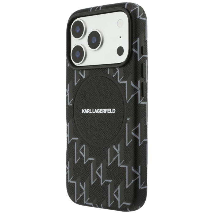 KARL LAGERFELD - Karl Lagerfeld Mobilskal till iPhone 17 Pro Max Magsafe Monogram logo - Svart